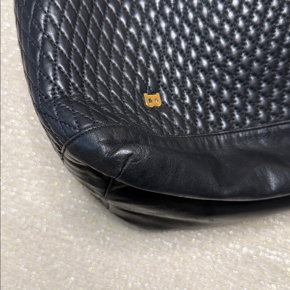 Vintage Bally Black Quilted Leather Shoulder Bag - Picture 9 of 15
